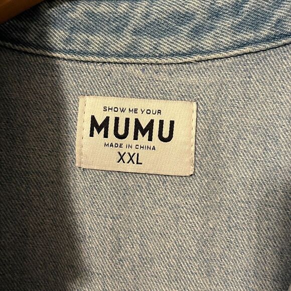 Show Me Your Mumu Reno Denim Romper in Blue Stream Size XXL - Picture 6 of 15